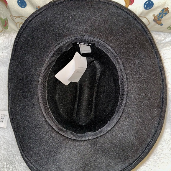 Daesan Unisex Black Western Cowboy Hat - Picture 2 of 8